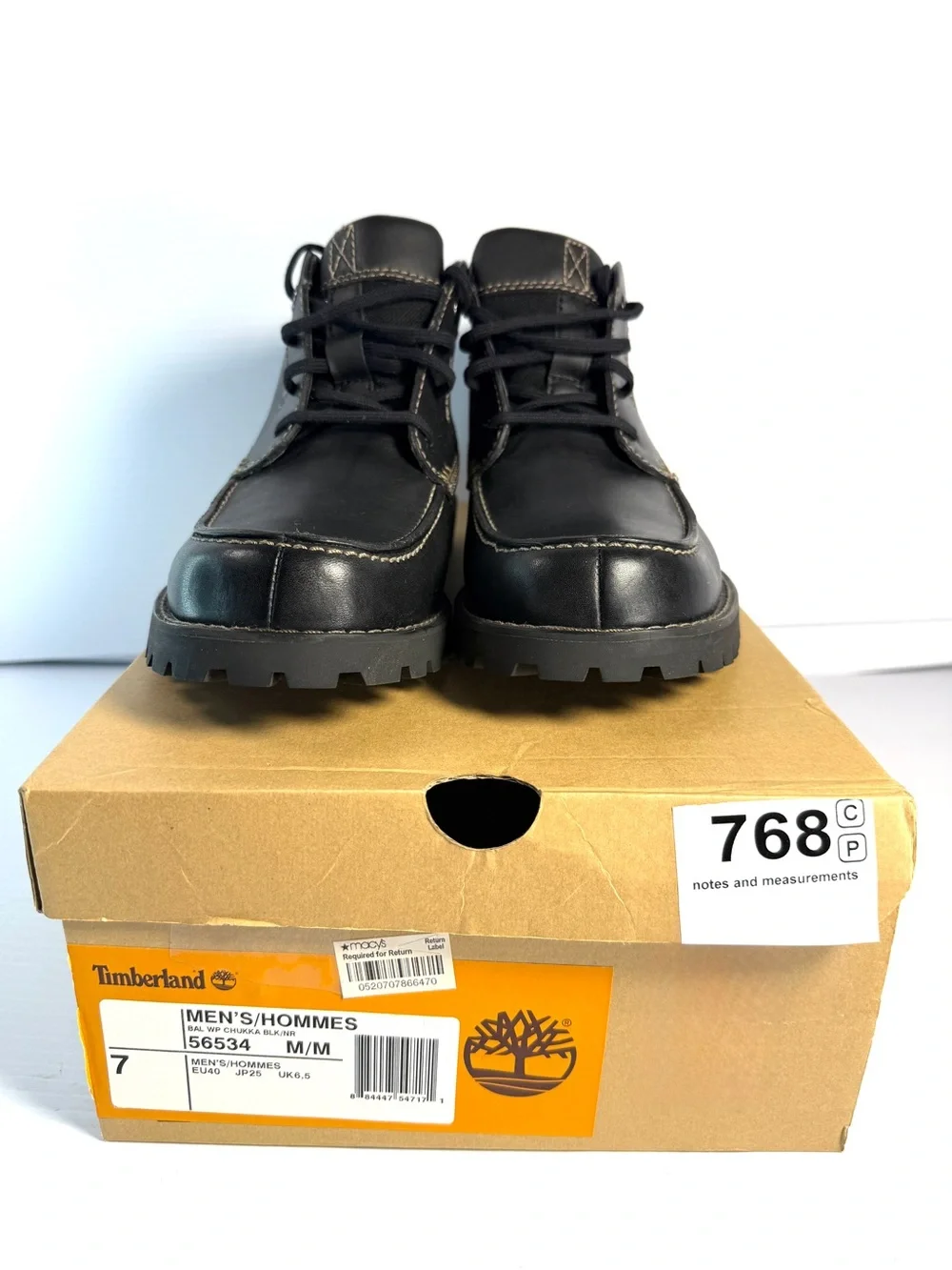 Timberland Unisex Black Chukka Lace-Up Boots
